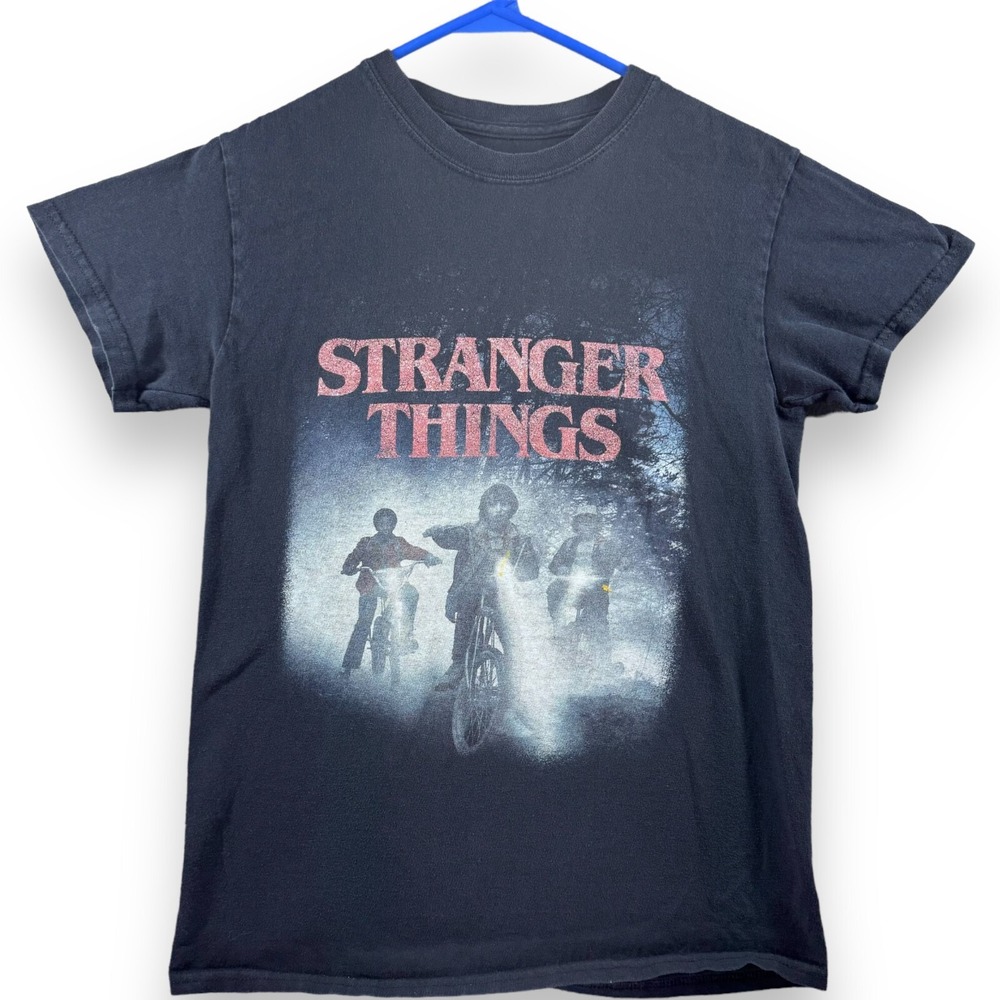 Stranger Things Men's S Small Black Graphic T-Shirt Short Sleeve Tee Crewneck